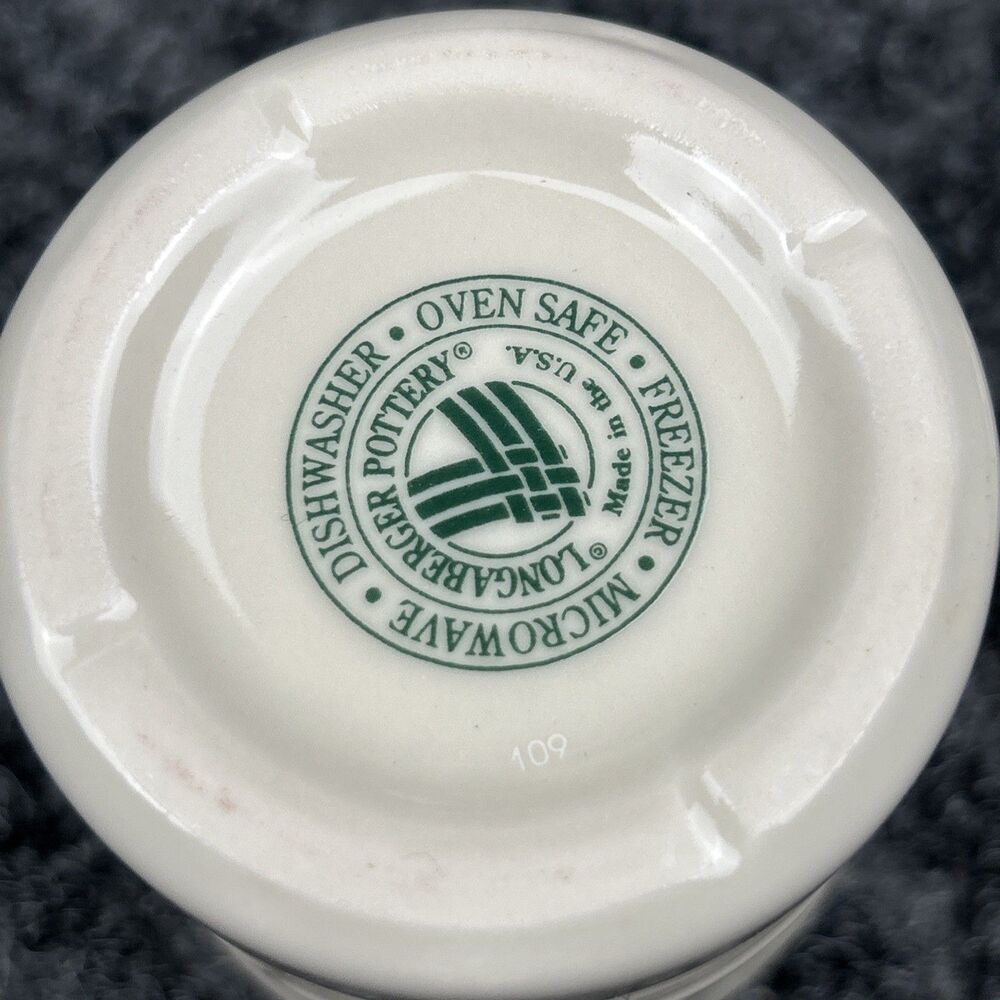 Longaberger Set of Two (2) Condiment Crocks with Lids Ivory - Picture 6 of 12